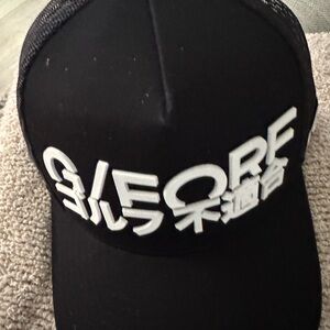 Black / Oynx G-Fore trucker hat with White raised Embroidery